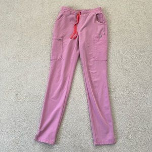 Figs pink scrub yola skinny pants
